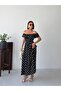 Viscose Fabric Madonna Collar Women's Long Dress - 7