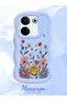 Tecno Camon 20 Pro 4g Compatible Case Camera Protector Blue Silicone Couple Phone Case Floral Pattern - 2