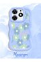 Tecno Spark 10 Pro Compatible Case Camera Protector Blue Silicone Couple Phone Case Floral Pattern - 2