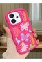 Oppo Reno 14F Compatible Case Camera Protector Red Silicone Couple Phone Case Butterfly Pattern