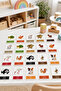Montessori Animals English-Turkish Educational Card Set |   3 mm Mdf Flash Card |   Bilingual Learning Cards |   5.5 X 7.5 cm - 3