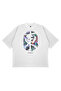 Unisex Women's Men's Bape Middle-Empty Chinese Front Printed Oversized Thick Fabric Relaxed Fit T-Shirt - 3