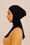 White Ninja Bonnet with Neck Collar Lycra Sports Bonnet Women's Practical Hijab Headscarf - Deniz Havuz - 4