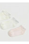 Two Mt Shop Quality Lcw Baby Ecru Plain 3-Pack Baby Girl Booties Socks - 2