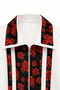 Niche Design Embroidered Zipper Closure Shirt White - 2
