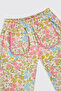 Baby Girl Elastic Waist Floral Patterned Pink Sweatpants - 3