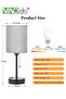 Bedroom Lamps 3 Color Temperatures, with USB C and A Ports Pull Chain Table Lamps, with AC Outlet Wh - 4