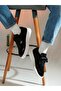 Jesse Model Genuine Leather Handmade Black Leather Sneaker Shoes - 4