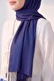 Double Sided Silk Shawl Blue - 3