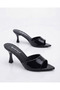 Women's 8 cm pointed toe open heeled slippers - 2
