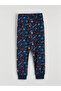 Lcw Eco Navy Blue Patterned Boys' Pajama Set - 5