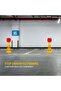 No Parking Safety Cone, Yellow And Red Traffic Cone with Warning Symbol, Heavy-Duty Construction, High-Visibility, Durable Safety Parking Sign Board with 4 Side View - 5