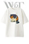 Grumpy Cat Design Printed Unisex White Oversize T-Shirt