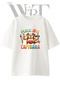Peace Love Capybara Design Printed Unisex White Oversize T-Shirt