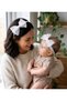 Lace Maternity Crown and Newborn Baby Bandana Set – Mother Baby Crown Set – Hospital Exit Photo Shoot Accessory