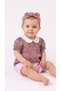 Baby Floral Patterned Viscose Shorts Skirt Bandana 3-Piece Set Lily