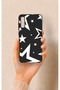 Samsung A70 Compatible Black Mega Star Patterned Silicone Case