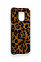 Redmi Note 9 Pro 9S Compatible Dark Leopard Leather Pattern Silicone Case - 3