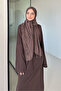 Basic Combed Cotton Dress - Brown - 2