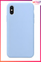 Baby Blue Liquid Inside Velvet Matte Silicone Case for iPhone XS Max