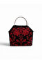 Varia |   Satin Fabric Silver Metal Handle Women's Handbag Evening Dress Bag - 2