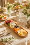 Wooden Long Rectangular Presentation Plate - Kayık Cheese and Fruit Presentation Tray - Organizer - Solid Beech (45cm) - 5