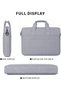 Laptop Sleeve Bag 15.6 Inch — Water-Resistant Oxford Cloth Case with Accessory Pocket & Detachable Shoulder Strap — Fits 13 14 15 15.6 Inch Laptop & Tablet — Light Gray - 5