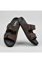 (Parmi) Very Light with Two Buckles (41 Size 1 Pair 125 Gr) Daily Men's Slippers Brown - 6