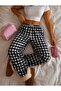 Plaid Patterned Lace-Up Relaxed Fit Wide-Leg Sweatpants / Pajama Bottoms - 4