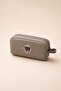 Unisex Mink Pen Holder, Double Compartment Pen Case, Teddy Bear Logo, 20X10X5Cm