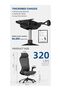 High Back Mesh Office Chair with Back Support and Fixed Headrest, Breathable Design for Long Use, Height Adjustable with Tilt and Lock, Grade 3 Gas Lift, Fiberglass Base - 8
