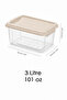 3-Piece 3 Liter Multi-Purpose Organizer - Elora Lockable Lid In-Cabinet Organizer Storage Box Beige - 5