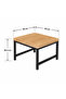 Rectangular Wooden Floor Tea Table Set 5 Pieces - 3