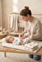 3-Piece Baby Long Romper Set |   Kiz Bebek |   100% Cotton Rib |   Ecru / Beige, Cream, Light Beige - 5