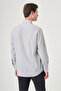 White-Black Buttoned Collar Long Sleeve Pocket Checkered Pattern Comfort Fit 100% Cotton Shirt 1004260225 - 5