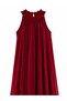 Red Collared Lace Long Dress - 3438 - 2