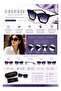 Celeste Women's Fashion Sunglasses | Gloss Black Frame with Purple Gradient UV400 Lenses - 7