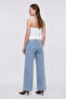 High Waist Stone Detailed Straight Jean Pants - 4