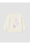 Crew Neck Sequined Girl's Sweatshirt - 2