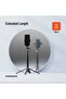Dual Lighting Selfie Stick Monopod with 4-Leg Detachable Tripod / 135cm Extended Height / 4.7"-7" Mobile Compatibility / Rechargeable Battery / Remote Shutter - Black - 4