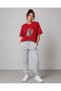 T-Shirt Sweatshirt 2-Piece Combination Thin Summer Sweat-Absorbing Cute Cat Printed Women's / Girls' Model