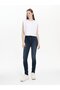 Jonna B Narrow Leg High Waist Mid Indigo Jean Pants