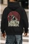 Linkin Park Rock Metal Music Band Back Printed Unisex Oversize Premium Hoodie