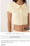 Women's Original Brand Buttoned Short Sleeve Crop T-Shirt - 3