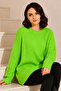 Self-Patterned Knitwear Tunic R4444 Pistachio Green - 3