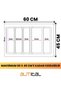 60X45 Cm. 5-Compartment White Drawer with a Steel Scoop, Can Cut up to 60*40 Cm. - 4