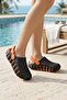 Black Orange Daily Beach Pool Beach Slippers Unisex Slippers & Sandals - 2