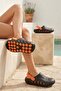 Black Orange Daily Beach Pool Beach Slippers Unisex Slippers & Sandals - 6