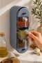 Spice Rack Set Countertop Set Wall Mounted Spice Rack Set with Stand 5 Drawers Self-Adhesive Anthracite - 7