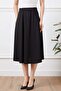 Ribbed Elastic Waist Midi Length Skirt - 2